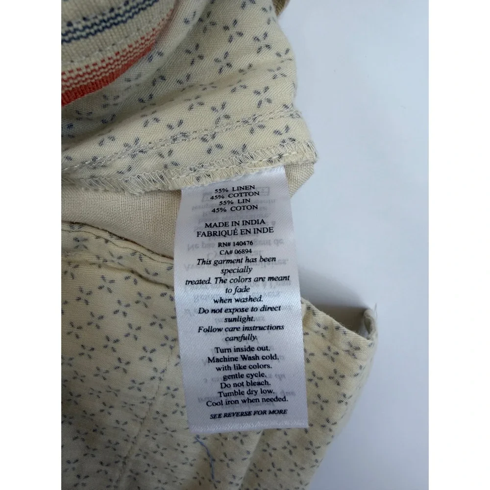 Faherty Mens Resort Style Preppy All Day Linen‎ Beach Short Cream Sand New